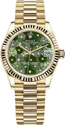 rolex floral motif price|Rolex 31mm yellow gold.